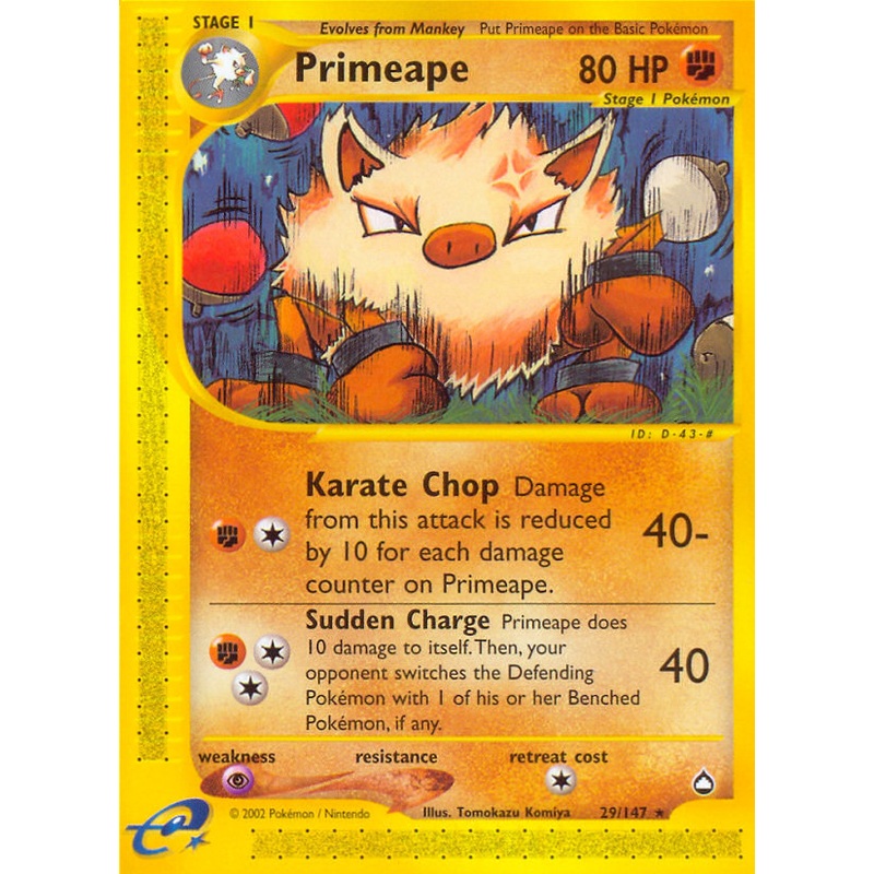 Primeape (29/147) [Aquapolis]
