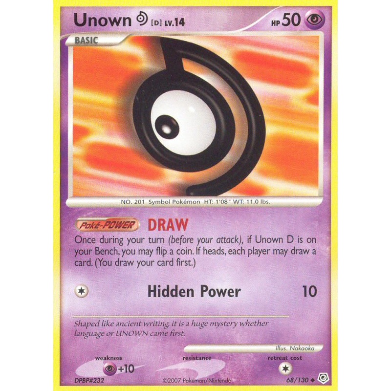 Unown D (68/130) [Diamond & Pearl: Base Set]