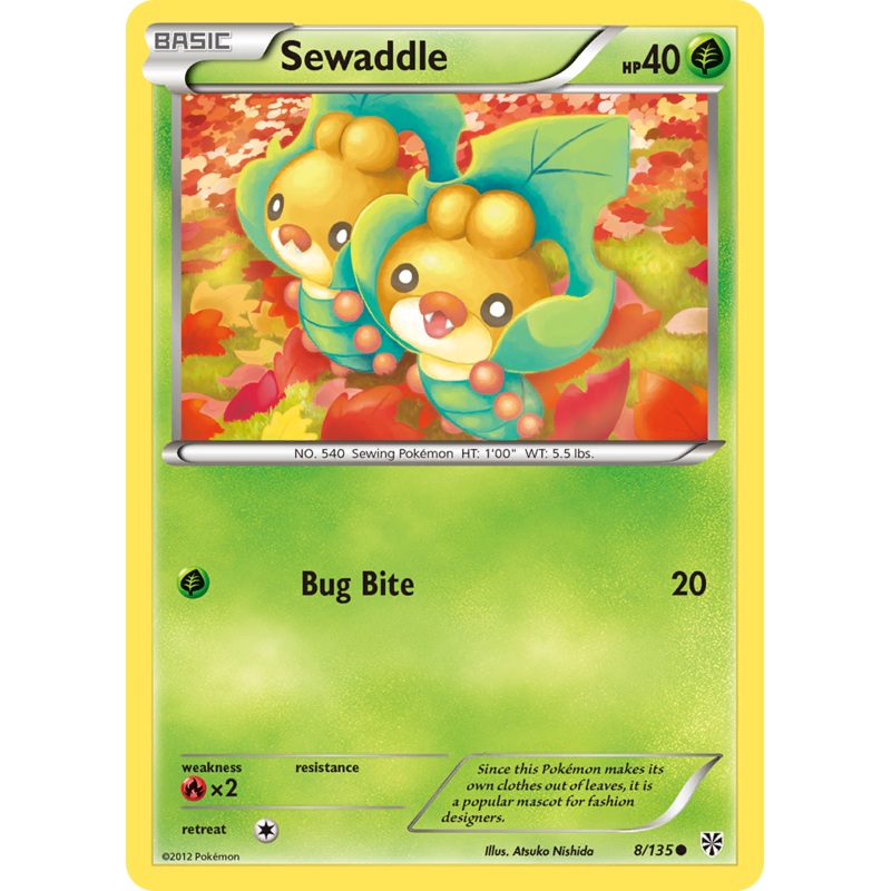 Sewaddle (8/135) [Black & White: Plasma Storm]