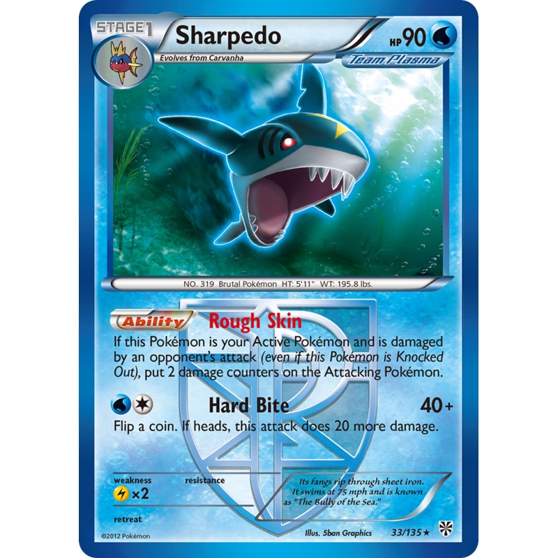 Sharpedo (33/135) [Black & White: Plasma Storm]