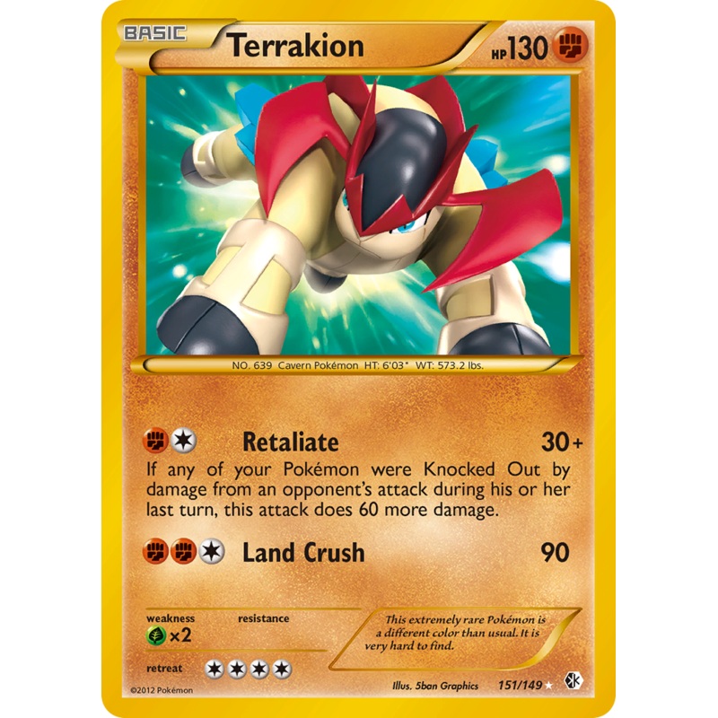 Terrakion (151/149) [Black & White: Boundaries Crossed]