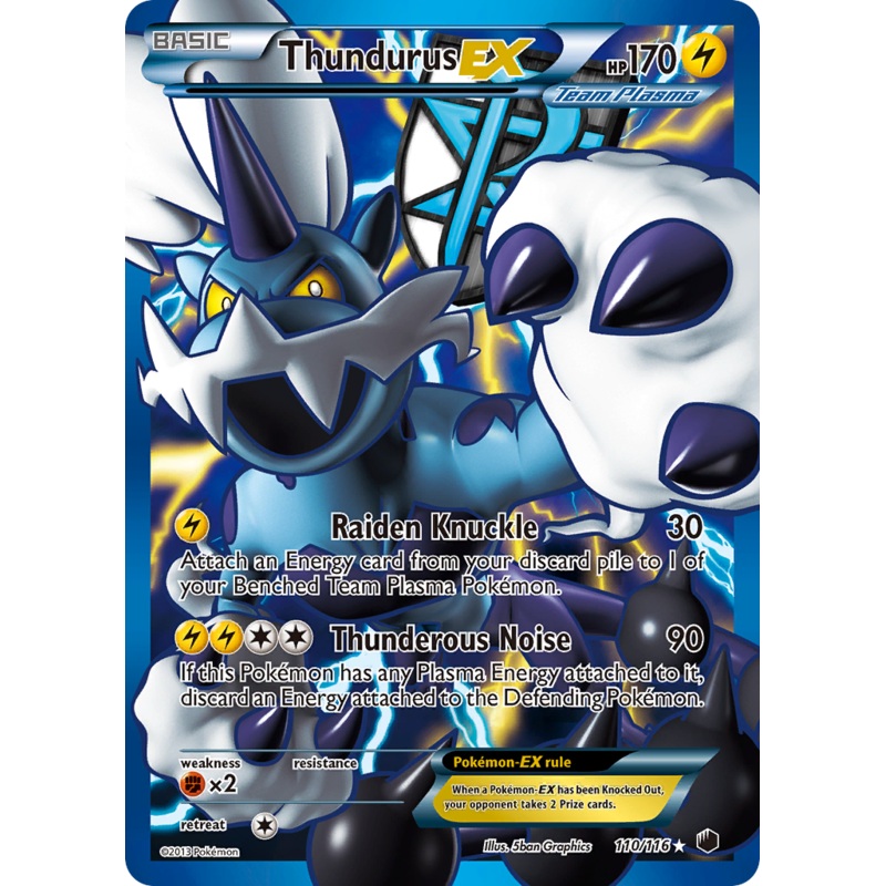 Thundurus EX (110/116) [Black & White: Plasma Freeze]