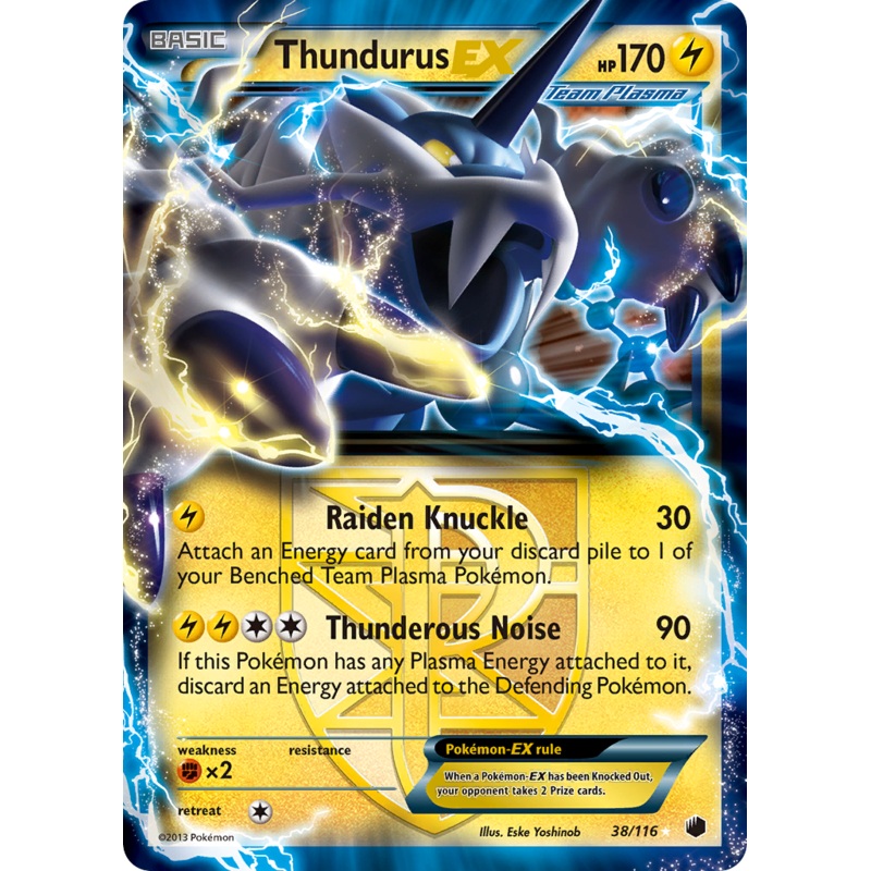 Thundurus EX (38/116) [Black & White: Plasma Freeze]