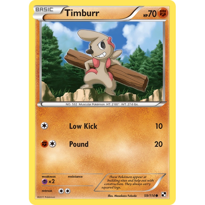 Timburr (59/114) [Black & White: Base Set]