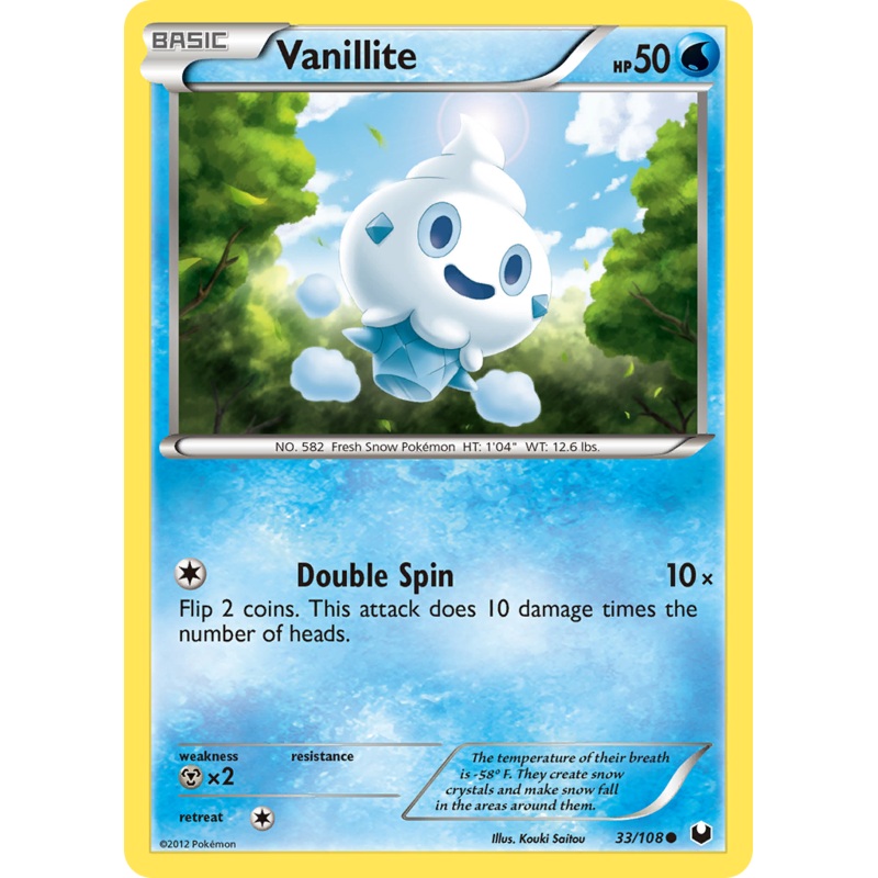 Vanillite (33/108) [Black & White: Dark Explorers]