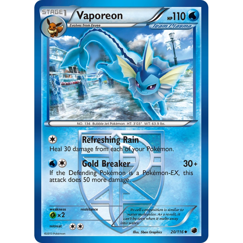 Vaporeon (20/116) [Black & White: Plasma Freeze]