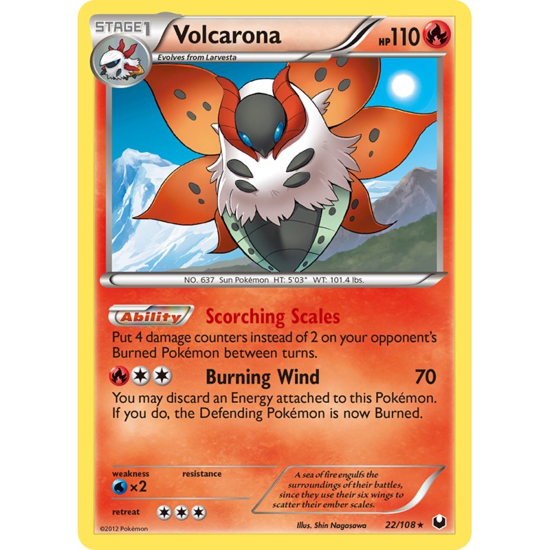 Volcarona (22/108) [Black & White: Dark Explorers]