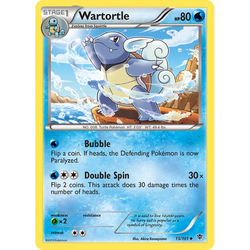 Wartortle (15/101) [Black & White: Plasma Blast]