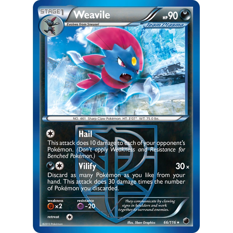 Weavile (66/116) [Black & White: Plasma Freeze]