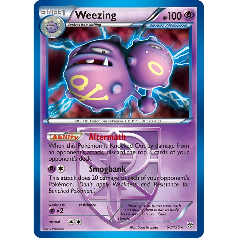 Weezing (58/135) [Black & White: Plasma Storm]