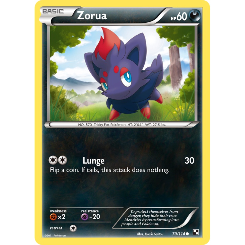 Zorua (70/114) [Black & White: Base Set]