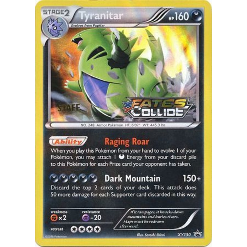 Tyranitar (XY130) (Staff) [XY: Black Star Promos]