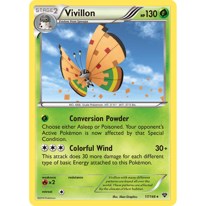 Vivillon (17/146) (High Plains Form/Orange Wings) [XY: Base Set]