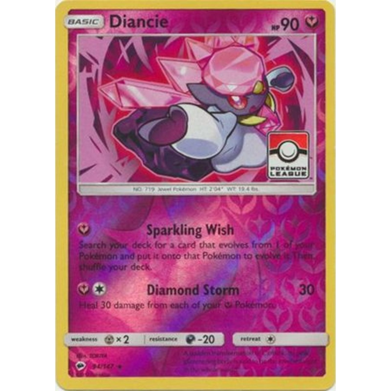 Diancie (94/147) (League Promo) [Sun & Moon: Burning Shadows]
