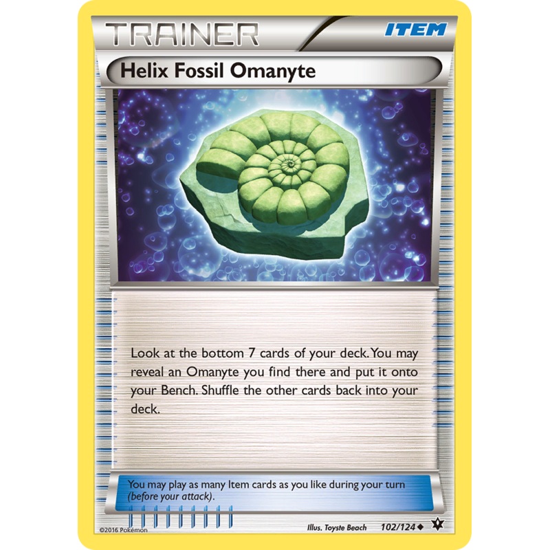 Helix Fossil Omanyte (102/124) [XY: Fates Collide]