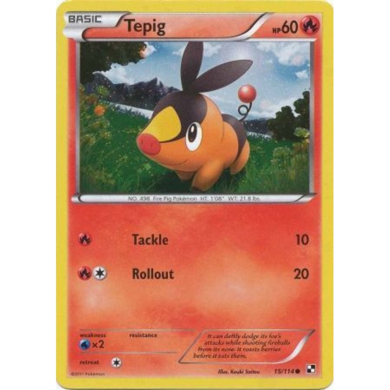 Tepig (15/114) (Cosmos Holo) [Black & White: Base Set]