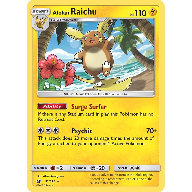 Alolan Raichu (31/111) (Theme Deck Exclusive) [Sun & Moon: Crimson Invasion]