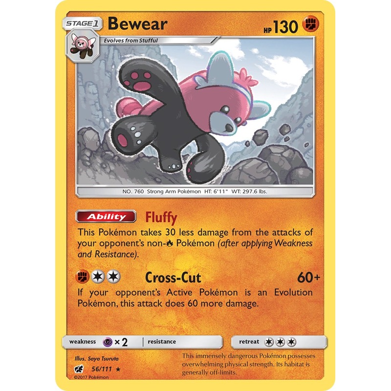 Bewear (56/111) (Prerelease Kit Exclusive) (Theme Deck Exclusive) [Sun & Moon: Crimson Invasion]