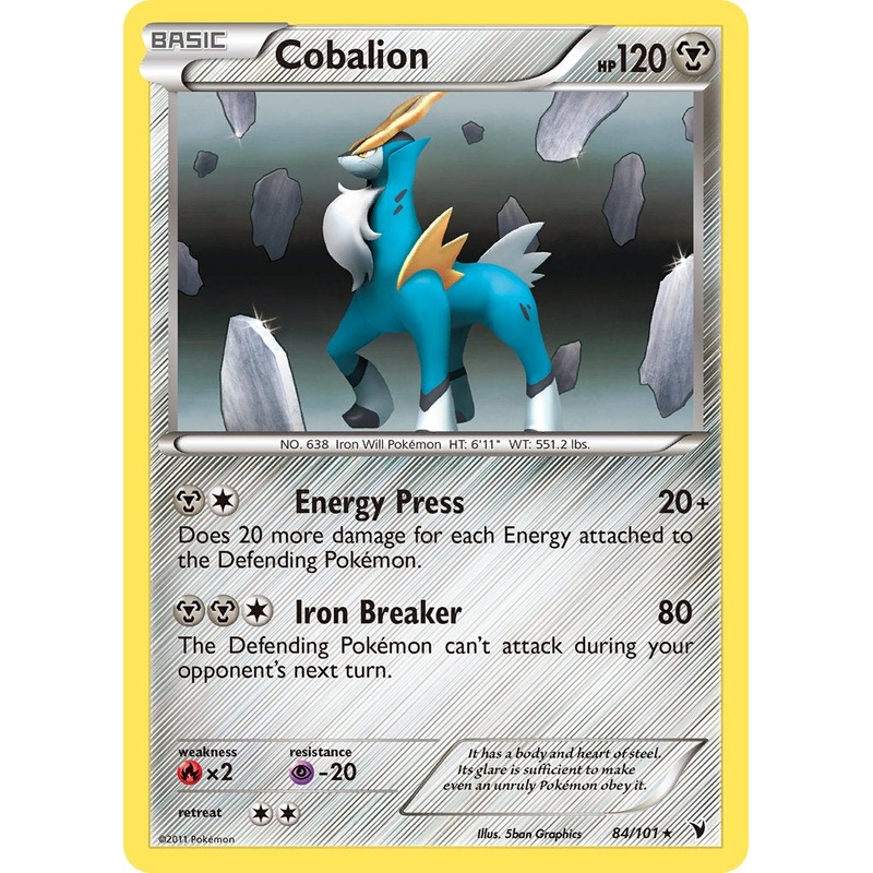 Cobalion (84/101) (Battle Arena Deck Exclusive) (Theme Deck Exclusive) [Black & White: Noble Victories]