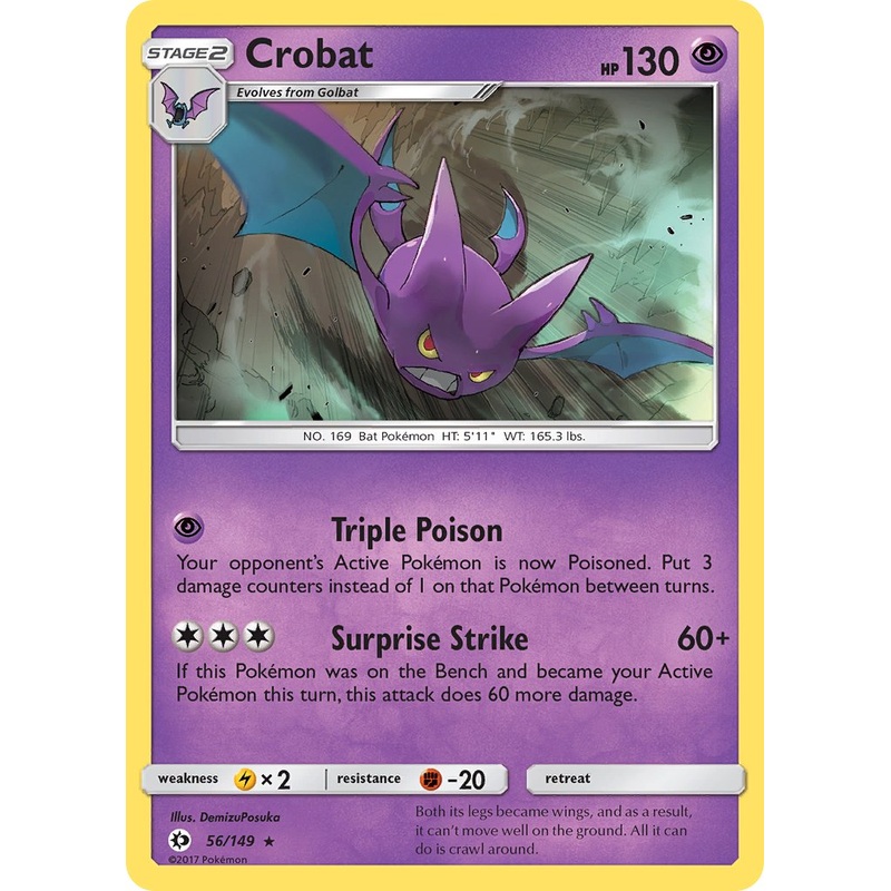 Crobat (56/149) (Prerelease Kit Exclusive) (Theme Deck Exclusive) [Sun & Moon: Base Set]