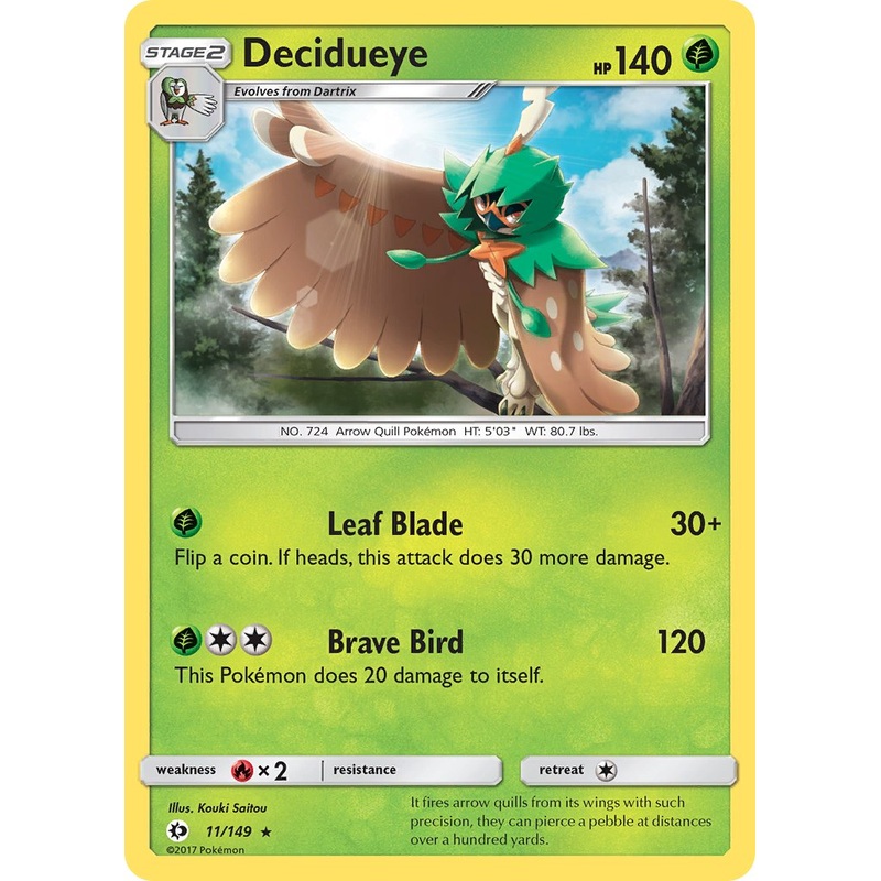 Decidueye (11/149) (Theme Deck Exclusive) [Sun & Moon: Base Set]