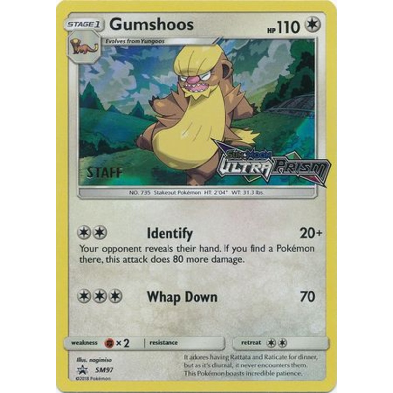 Gumshoos (SM97) (Staff Prerelease Promo) [Sun & Moon: Black Star Promos]