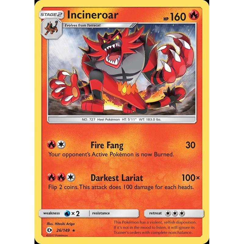 Incineroar (26/149) (Theme Deck Exclusive) [Sun & Moon: Base Set]