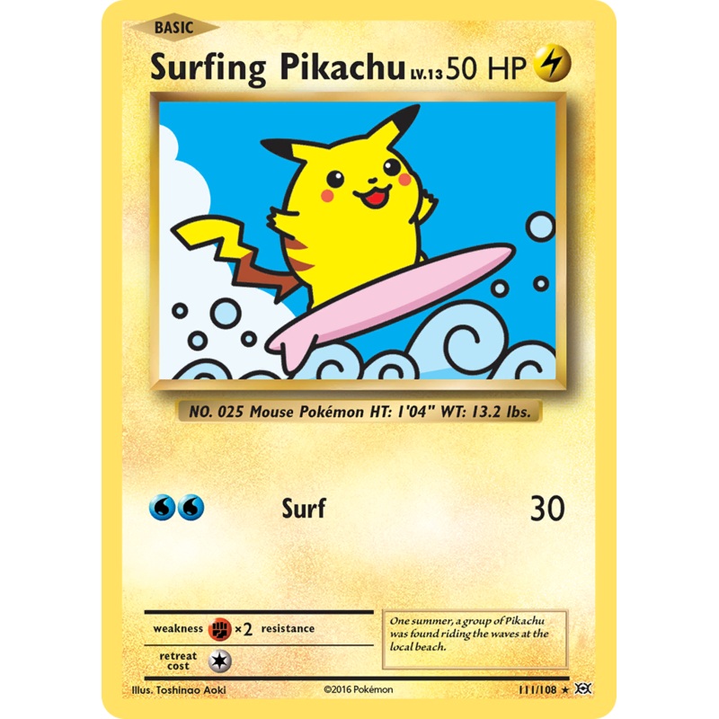 Surfing Pikachu (111/108) [XY: Evolutions]