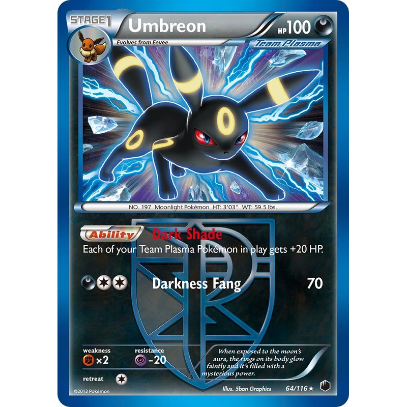 Umbreon (64/116) (Moltres Legendary Battle Deck) (Theme Deck Exclusive) [Black & White: Plasma Freeze]