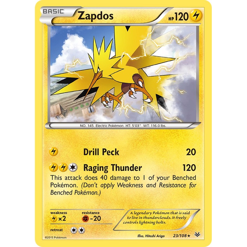 Zapdos(23/108) (Theme Deck Exclusive) [XY: Roaring Skies]
