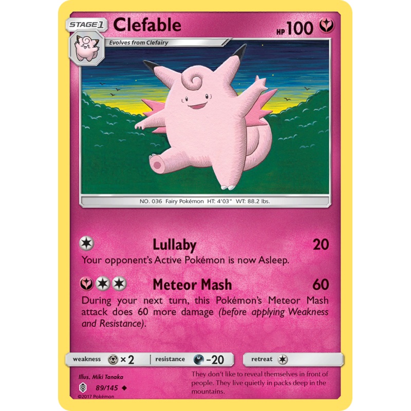 Clefable (89/145) [Sun & Moon: Guardians Rising]