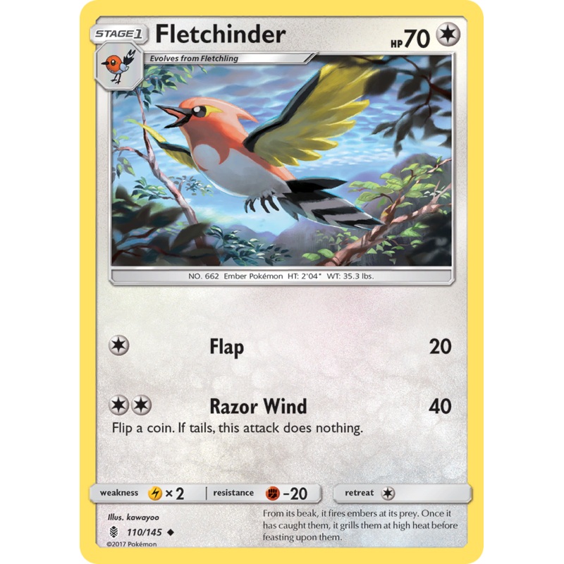 Fletchinder (110/145) [Sun & Moon: Guardians Rising]