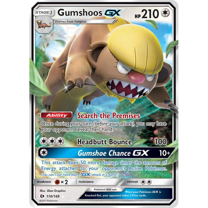 Gumshoos GX (110/149) [Sun & Moon: Base Set]