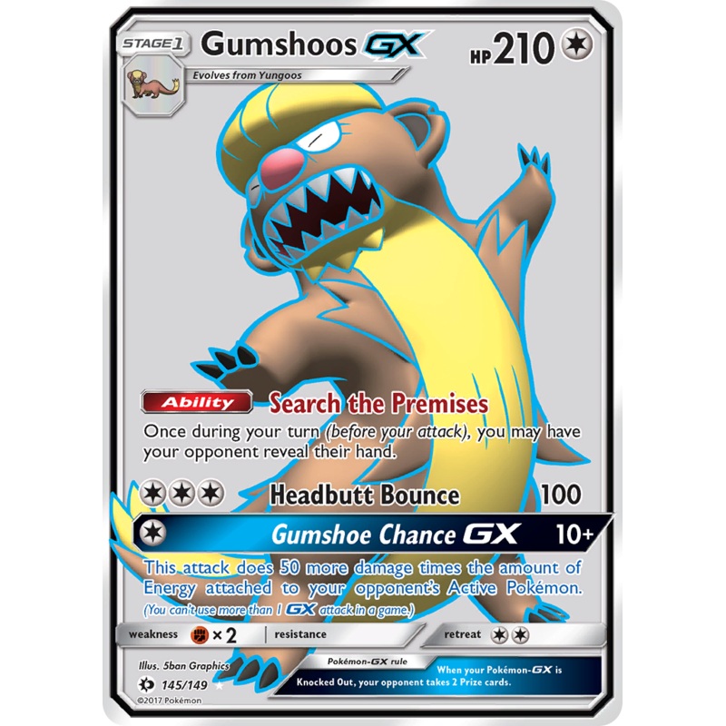 Gumshoos GX (145/149) [Sun & Moon: Base Set]