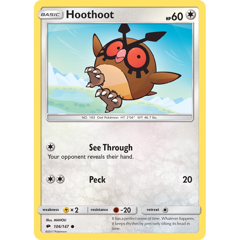 Hoothoot (106/147) [Sun & Moon: Burning Shadows]