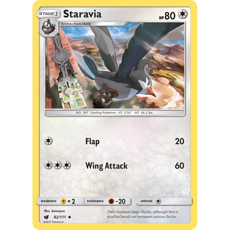 Staravia (82/111) [Sun & Moon: Crimson Invasion]