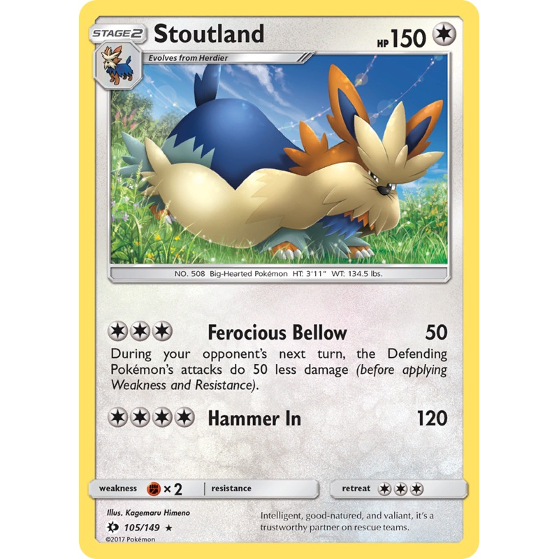 Stoutland (105/149) [Sun & Moon: Base Set]