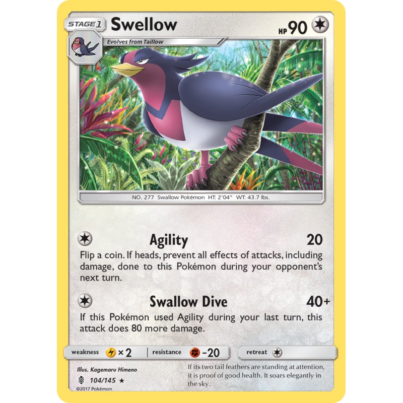 Swellow (104/145) [Sun & Moon: Guardians Rising]