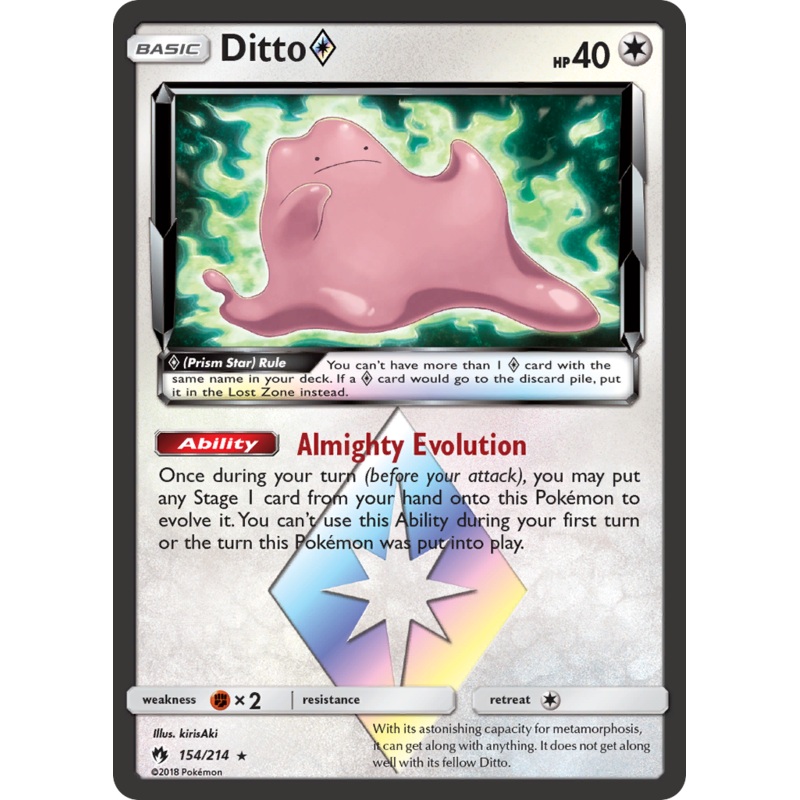 Ditto (154/214) (Prism Star) [Sun & Moon: Lost Thunder]