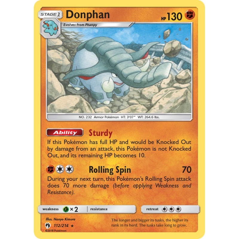 Donphan (112/214) [Sun & Moon: Lost Thunder]