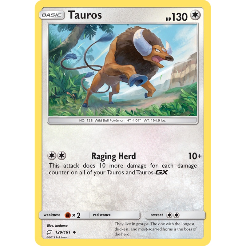 Tauros (129/181) [Sun & Moon: Team Up]