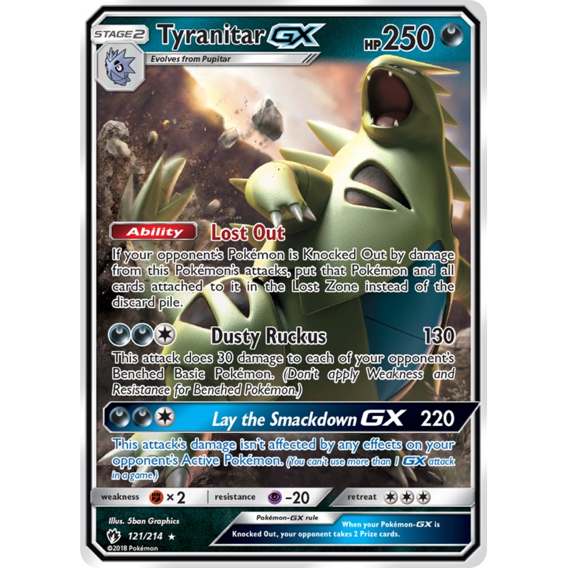 Tyranitar GX (121/214) [Sun & Moon: Lost Thunder]