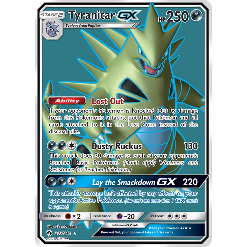 Tyranitar GX (203/214) [Sun & Moon: Lost Thunder]