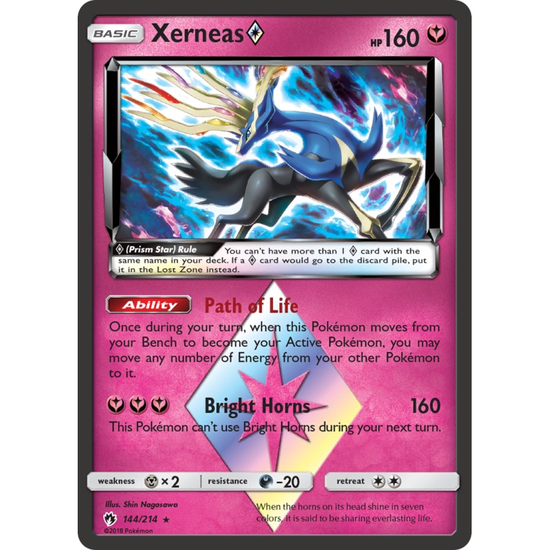 Xerneas (144/214) (Prism Star) [Sun & Moon: Lost Thunder]