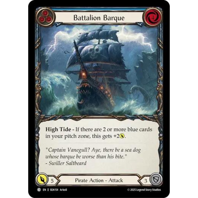 Battalion Barque (Blue) [SEA154] (High Seas)  Rainbow Foil