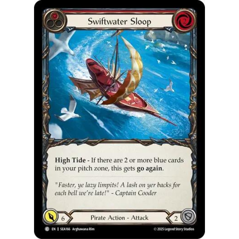 Swiftwater Sloop (Red) [SEA166] (High Seas)  Rainbow Foil