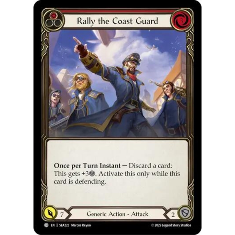 Rally the Coast Guard (Red) [SEA223] (High Seas)  Rainbow Foil