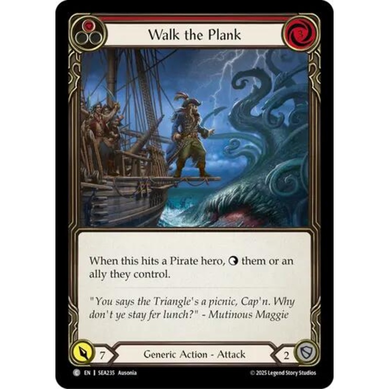 Walk the Plank (Red) [SEA235] (High Seas)  Rainbow Foil
