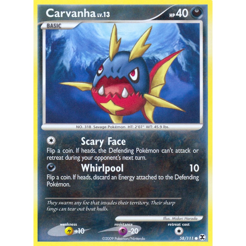 Carvanha (58/111) [Platinum: Rising Rivals]