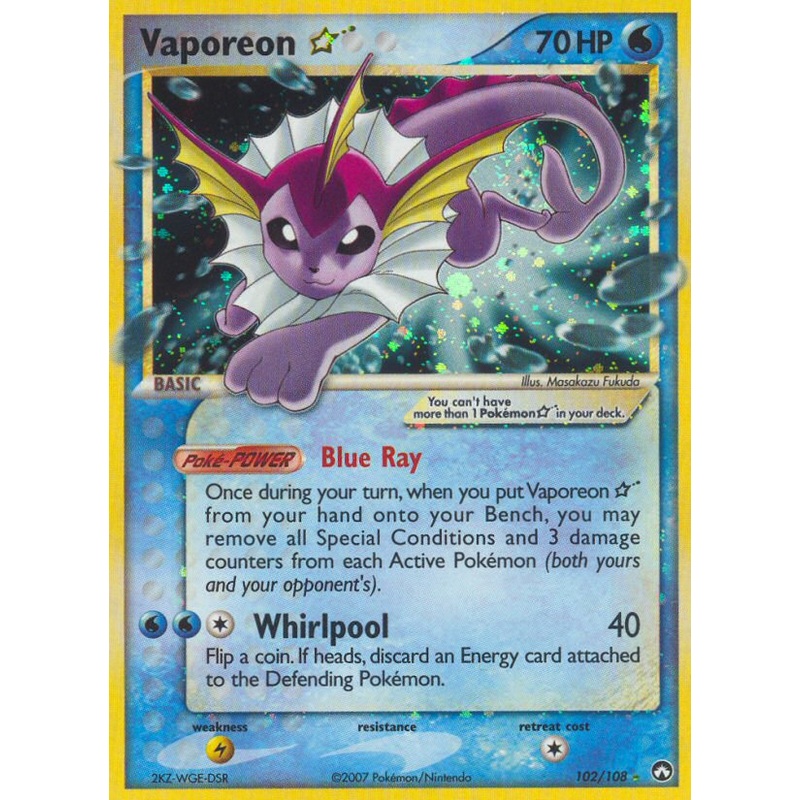 Vaporeon Star (102/108) [EX: Power Keepers]